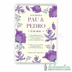 Invitación digital para casamientos | Flores - Modelo 16 - comprar online