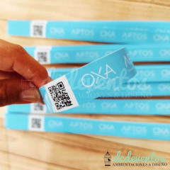 100 Pulseras autoadhesivas personalizadas código QR (Pedilas con tu diseño favorito) - tienda online