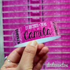 Pulseras diseño glitter para 15 años (ELEGI LA CANTIDAD)