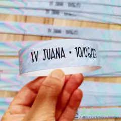 50 Pulseras autoadhesivas personalizadas 15 años (Pedilas con tu diseño favorito) - comprar online