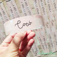 50 Pulseras autoadhesivas personalizadas 15 años (Pedilas con tu diseño favorito) - tienda online