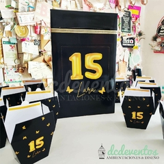 COMBO 15 AÑOS: 1 BUZÓN + 100 CAJITAS SOUVENIRS