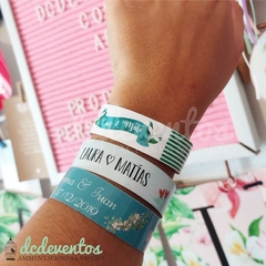 Pulseras personalizadas para casamientos (Pedilas con tu diseño favorito) - DCD Eventos® - Casamientos y fiestas temáticas