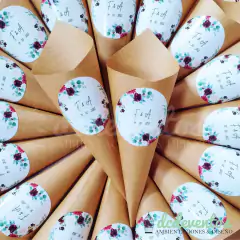 50 Conitos vintage nombre novios (con arroz) - comprar online