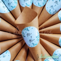 40 Conitos vintage just married (sin arroz) - DCD Eventos® - Casamientos y fiestas temáticas