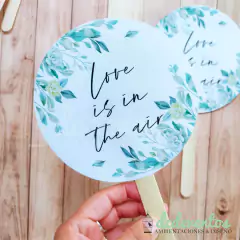 Abanicos circulares de papel para bodas - comprar online