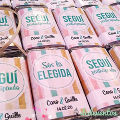 50 chocolates con cinta casamientos