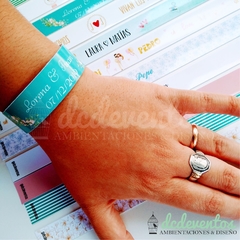 Pulseras personalizadas para casamientos (Pedilas con tu diseño favorito)