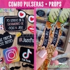 COMBO CASAMIENTO: PULSERAS + CARTELES PROPS PARA FOTOS (diseño a elección)