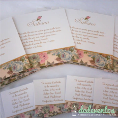 50 Invitaciones Sabrina - 13.5x13.5cm - comprar online