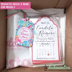 invitacion 15 años tipo tag
