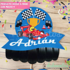 Adorno para torta personalizado temática autos