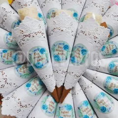 Conitos souvenirs blonda para casamientos