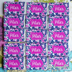 40 Chocolates personalizados Pilar - DCD Eventos® - Casamientos y fiestas temáticas