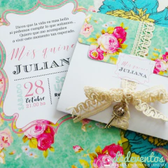 50 Invitaciones romántica Juli - DCD Eventos® - Casamientos y fiestas temáticas