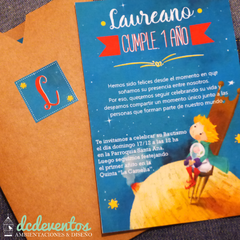 30 Invitaciones El Principito 1 añito