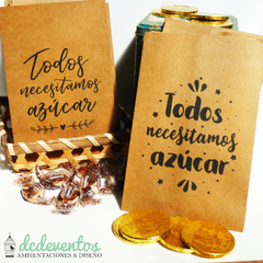 Bolsas de papel personalizadas para candy bar [Elegí la cantidad]