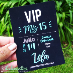 50 Invitaciones credencial VIP LOLA