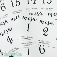 Imagen de Números de mesa rectangulares [Pedilos con tu diseño favorito]