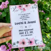 50 Invitaciones casamiento - Flores rosas
