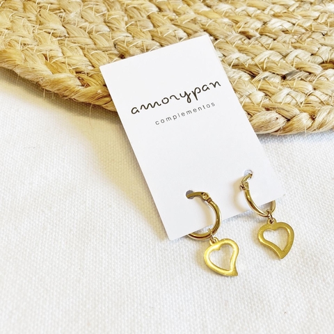 Aros GOLDIE corazón - comprar online