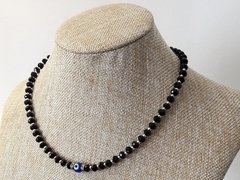 Collar SOL negro - ojo azul