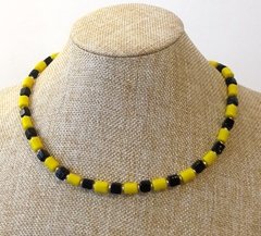 Collar SANTORINI amarillo y negro