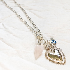 Collar ÁNGELES cuarzo rosa