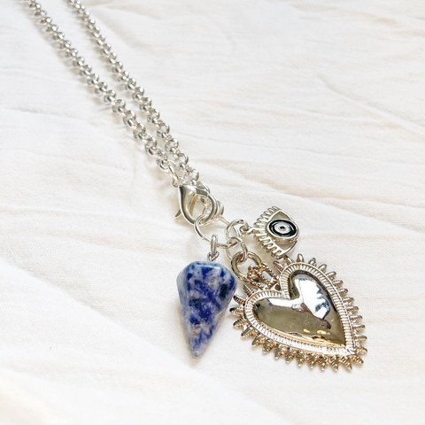 Collar ÁNGELES cuarzo azul