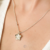 cadena con dije plata, flor gardenia, Dolores Ortega, joyas, silver necklace with flower