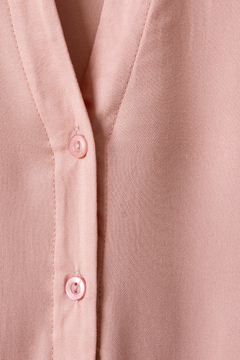 Camisa BARDOT, Camisa de cuello mao y manga larga con abertura - comprar online