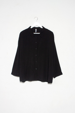 Blusa BEAU, Blusa camisera recta con mangas anchas y puños