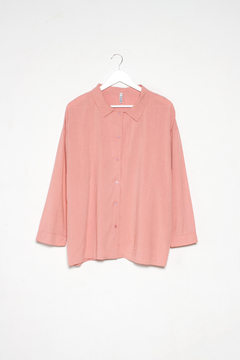 Blusa BEAU, Blusa camisera recta con mangas anchas y puños