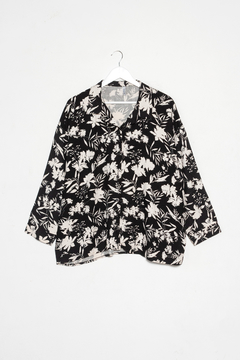 Blusa Capucine, Blusa camisera recta con mangas anchas y puños. - comprar online