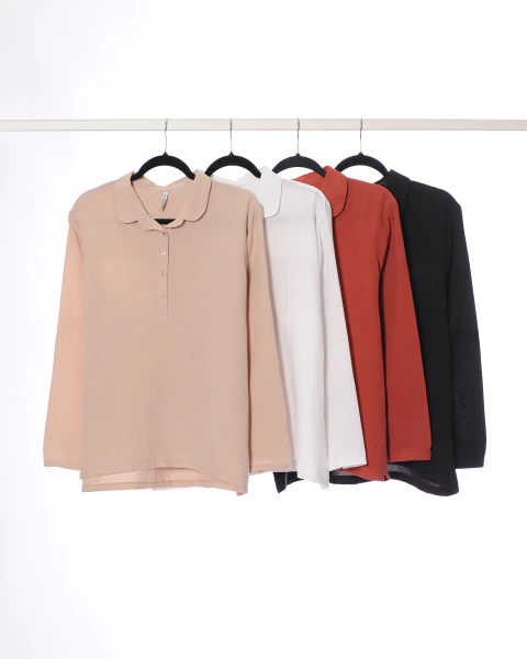 Camisa TIARA, Camisa manga larga con cartera hasta el busto