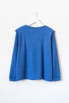 Sweater ELIANA, Sweater cuello redondo con volados en diagonal