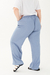 Pantalón AFRODITA, Pantalón ancho de lino duro con botones para acceder y cintura elástica atrás - comprar online