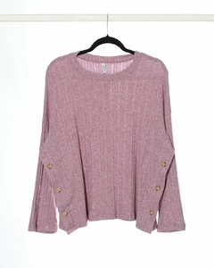 Sweater URANO de manga caída con cartera y botones a los laterales - tienda online