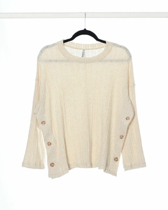 Sweater URANO de manga caída con cartera y botones a los laterales en internet