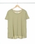 Remera ABI manga corta de cuello redondo y ruedo curvo - tienda online