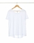 Remera ABI manga corta de cuello redondo y ruedo curvo