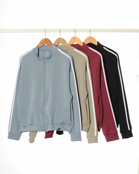 Campera TERRA de punto yoga con tiras en manga a contratono