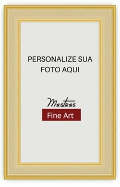 Moldura de Madeira Detalhada Dourada - Quadro Personalizado - Quadro Sob Medida na internet