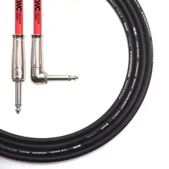 KWC KW221 - Serie IRON - Cable de 6 metros para instrumentos - plug angular 6.5 mono a plug 6.5 recto mono en internet