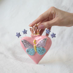 Corazón Sagrado de ceramica, Joya de pared, varios modelos - Astral Objetos Cerámica
