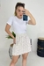 Saia plissada no tricot mousse - comprar online