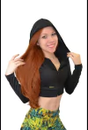 Casaquinho Cropped Fitness - Preto