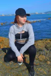 Open Bust Cropped Hoodie