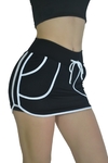 SHORT SAIA TENISTA / BOLSO E CORDINHA - PRETO C/BRANCO