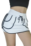 SHORT SAIA TENISTA - BRANCO COM PRETO